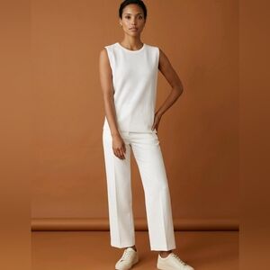 NWOT Lizgolf Cotton Waffle Knit White Sleeveless Top Sz XL